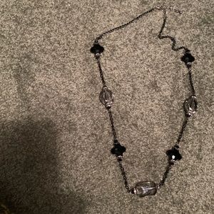 Black/Silver Beaded Necklace